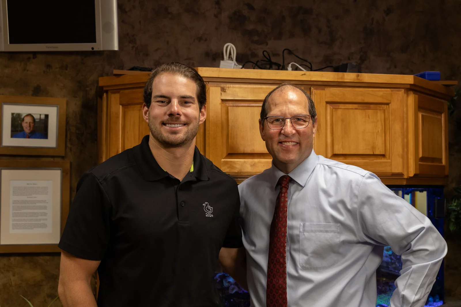 Dr. Gleave with a patient at Emergency Dental Care